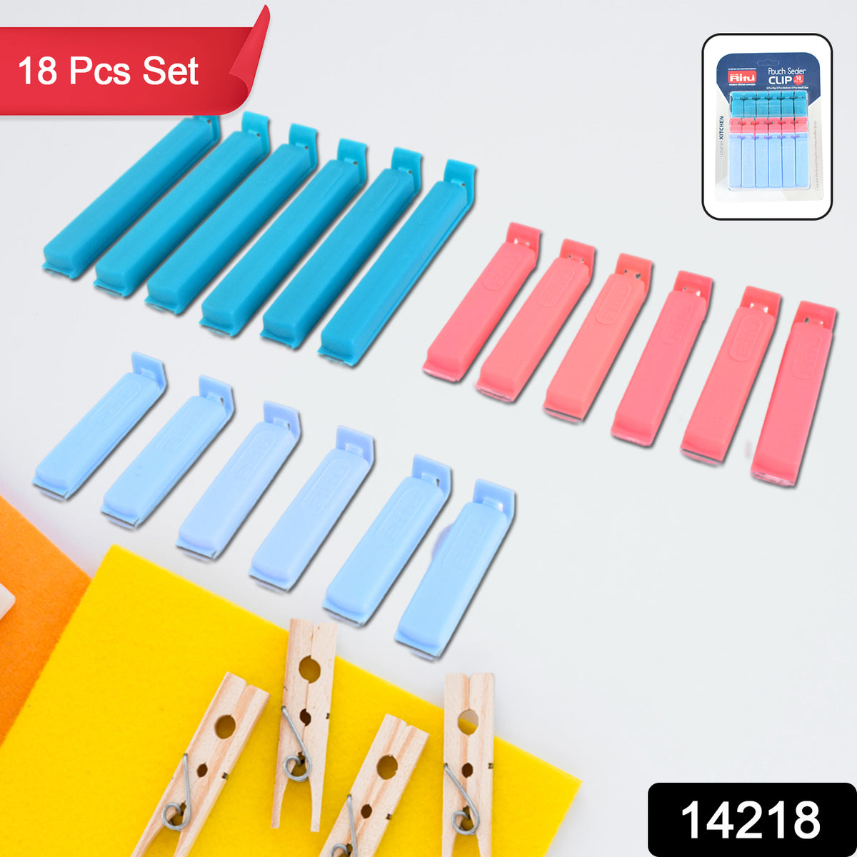 Ritu 18-piece Plastic Pouch Sealer Clip Set